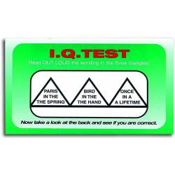 IQ Test Triangles GOSPEL TRACTS (pack of 100)
