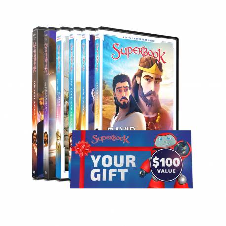 The SUPER Superbook Pack (6 x DVDs and 4 months of Superbook Club)