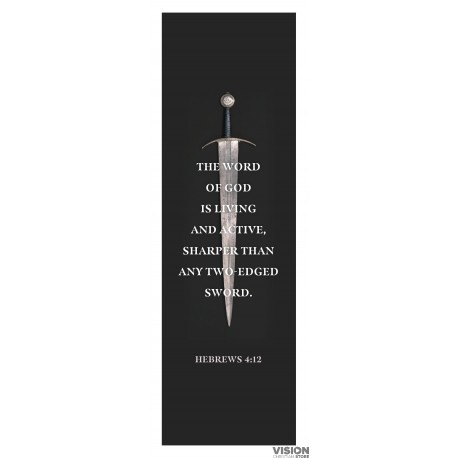 Bookmark Grey Sword Heb 4:12 (10 pack)