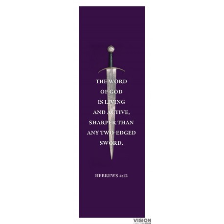 Bookmark Purple Sword Heb 4:12 (10 pack)