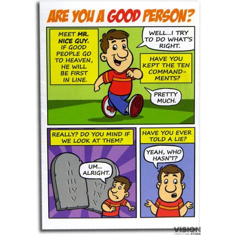 Are You a Good Person? COMIC GOSPEL TRACTS (pack of 100) compact edition